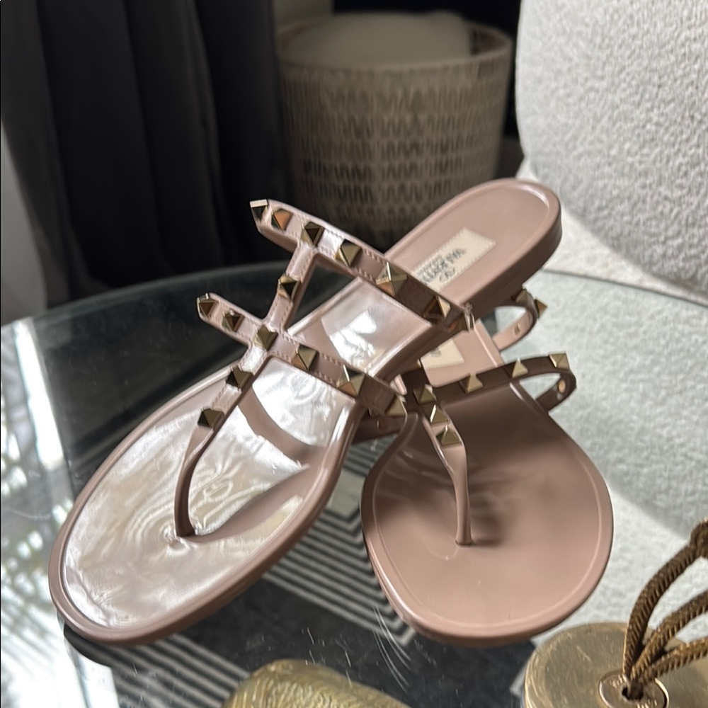 Valentino - Nude Studded Sandals